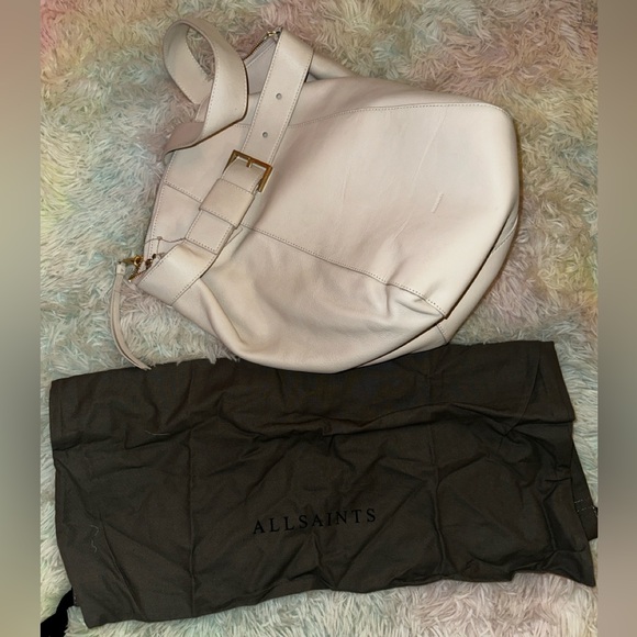 New ALLSAINTS Anouck Ivory Sling Backpack - Picture 2 of 8